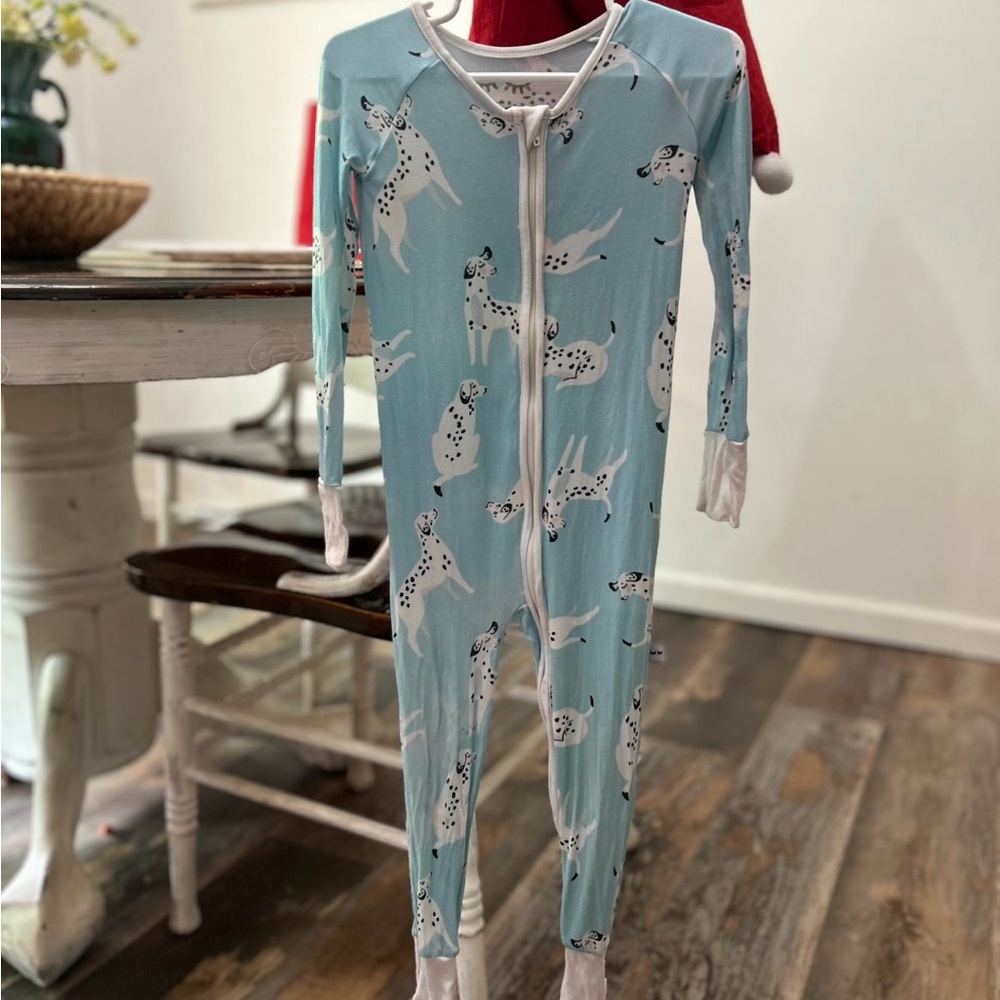 Little Sleepies Aqua Dalmatian Kids Footie